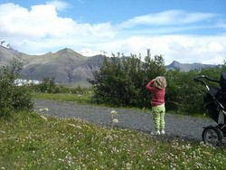 child on a footpath