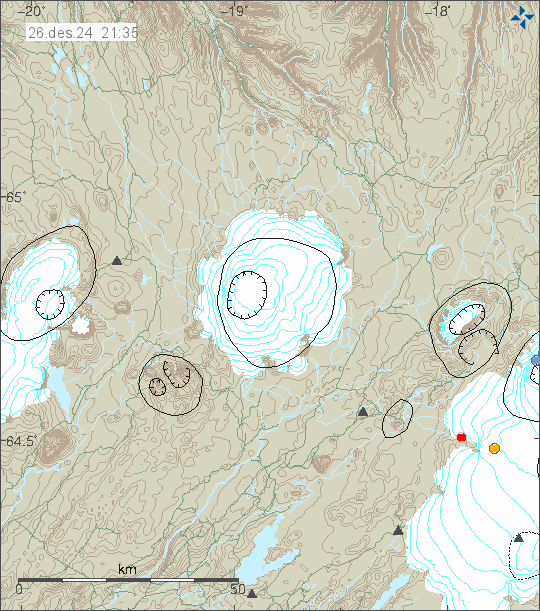 Map of earthquake epicentres