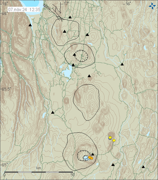 Map of earthquake epicentres