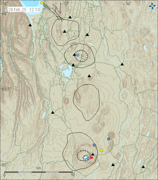 Map of earthquake epicentres