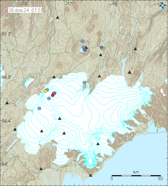 Map of earthquake epicentres