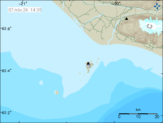 Map of earthquake epicentres